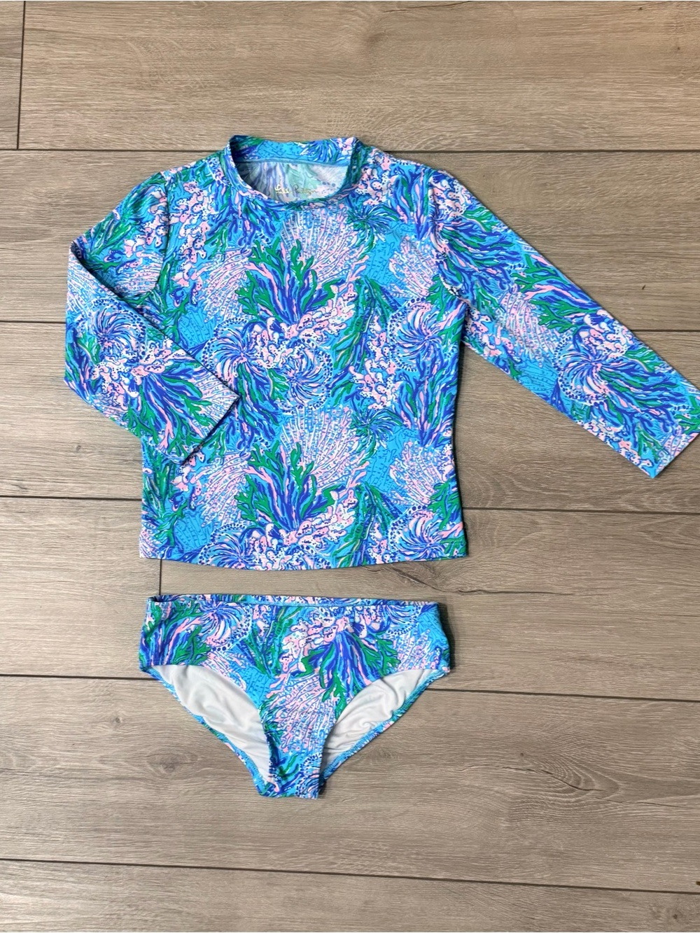 Girls' Lilly Pulitzer Long-Sleeve Rash Guard Swim Set